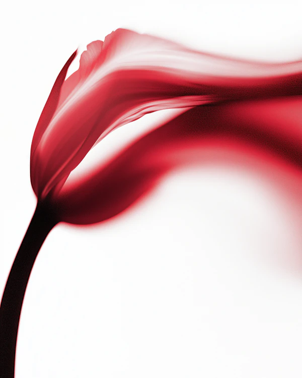 Abstract Red Flower Petal