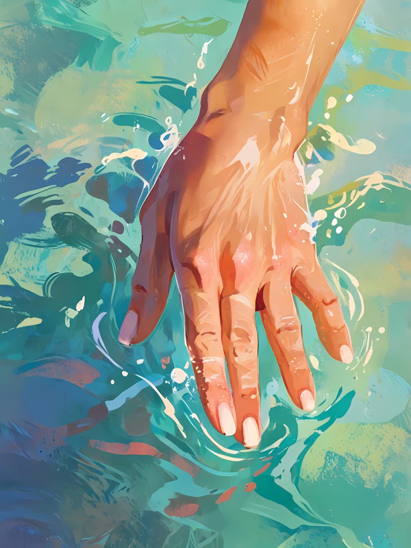 Hand in Water Artwork