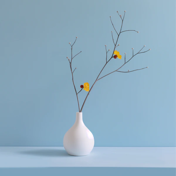 Elegant Vase with Yellow Flowers