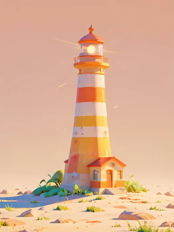 Whimsical Lighthouse Art