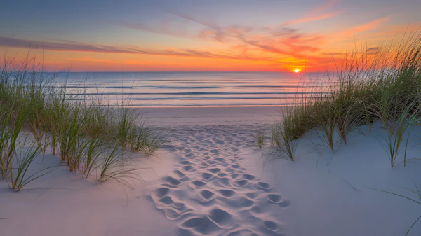 Serene Beach Sunset