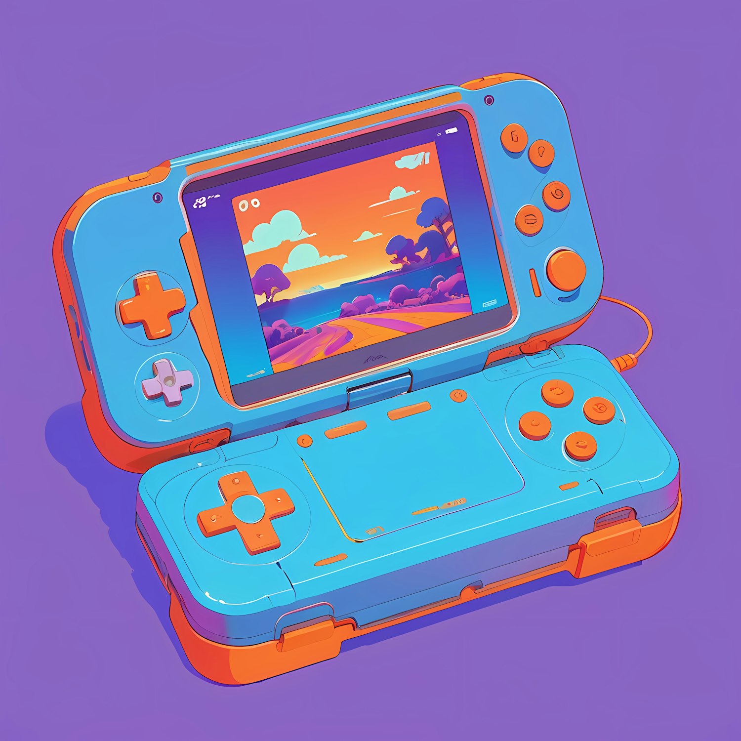 Stylized Handheld Gaming Console