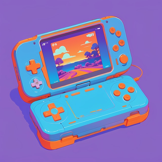 Stylized Handheld Gaming Console