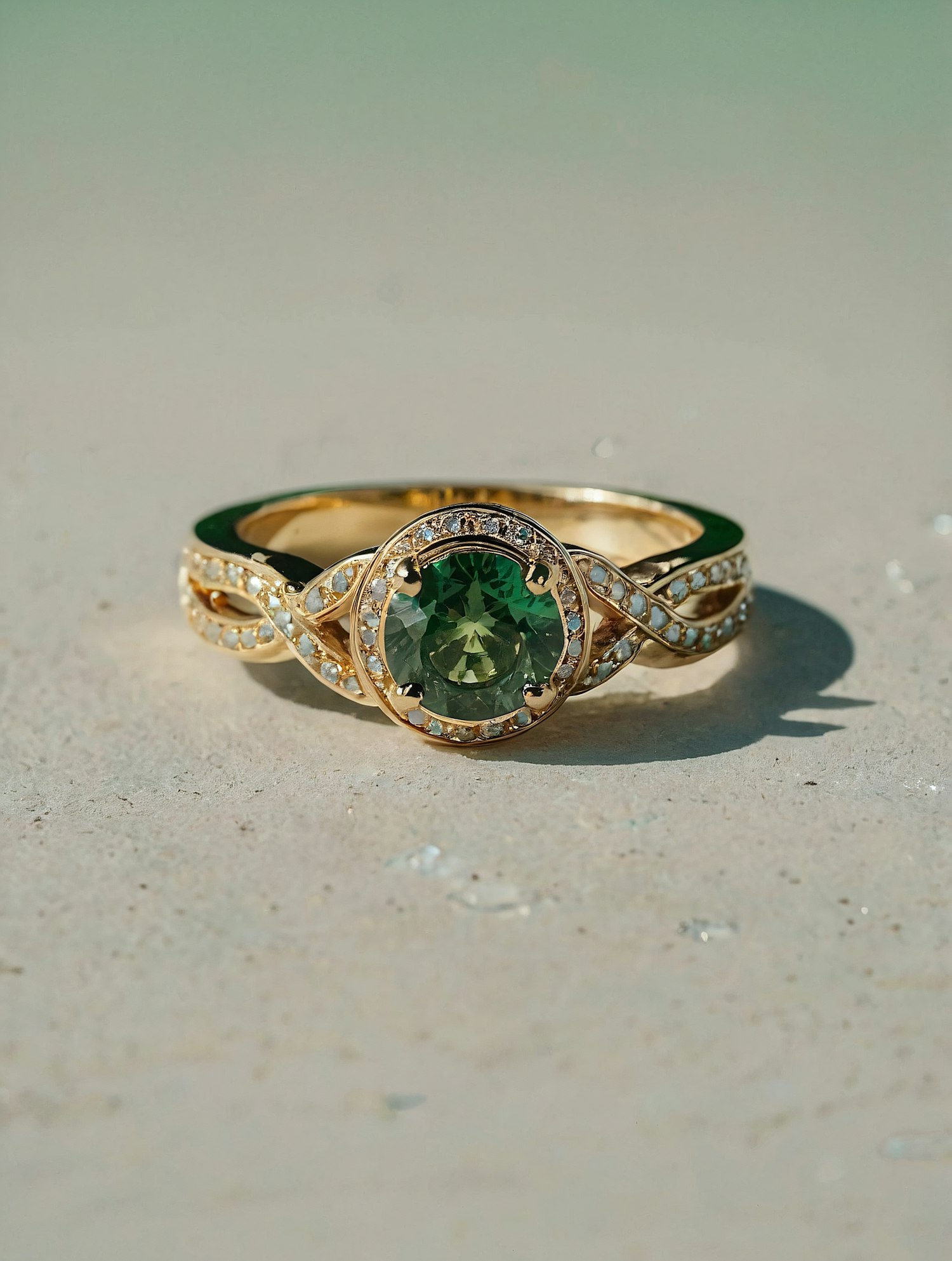 Elegant Green Gemstone Ring