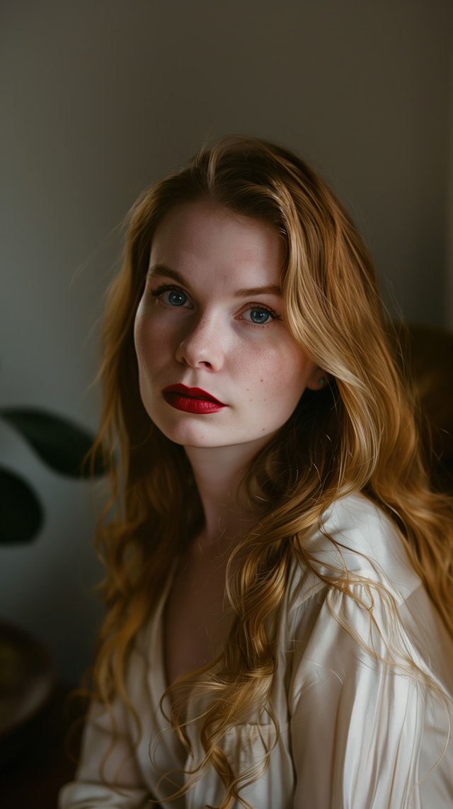 Close-up Portrait of a Young Woman