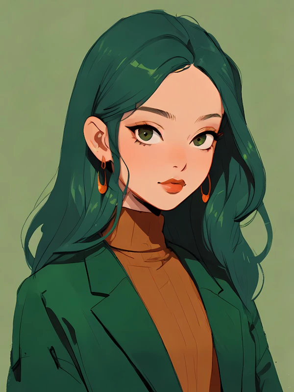 Green-Haired Portrait