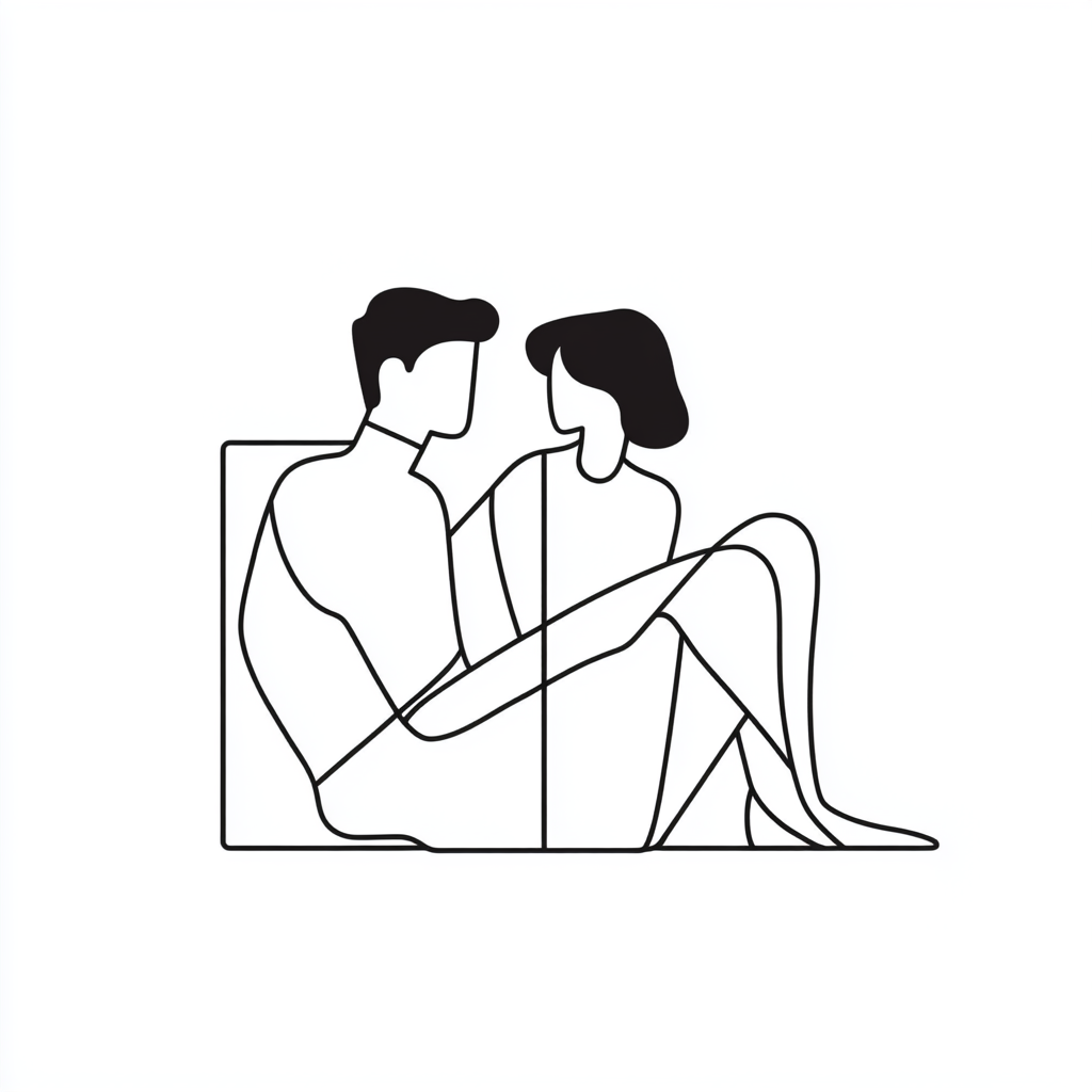 Intimate Couple Illustration Illustration on Lummi