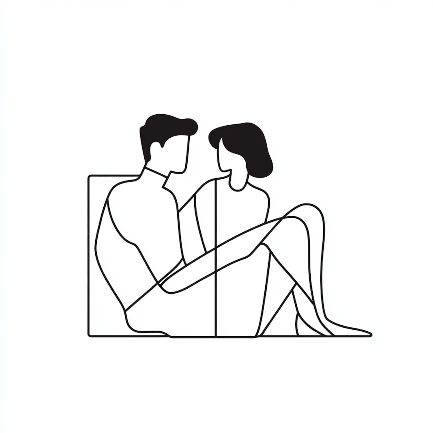 Intimate Couple Illustration