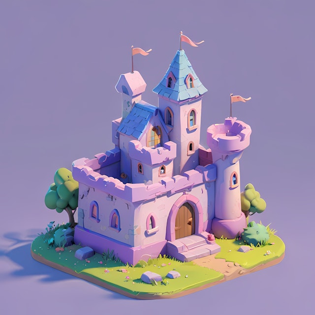 Whimsical Cartoon Castle