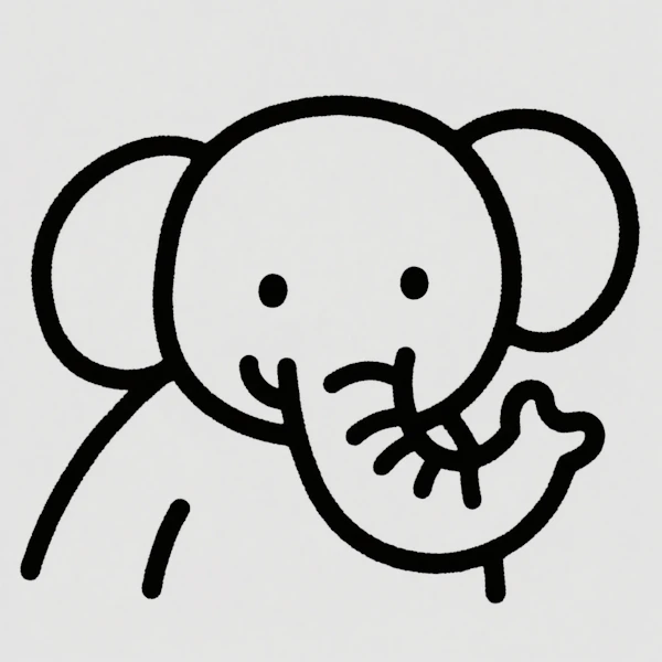 Cartoon Elephant Drawing