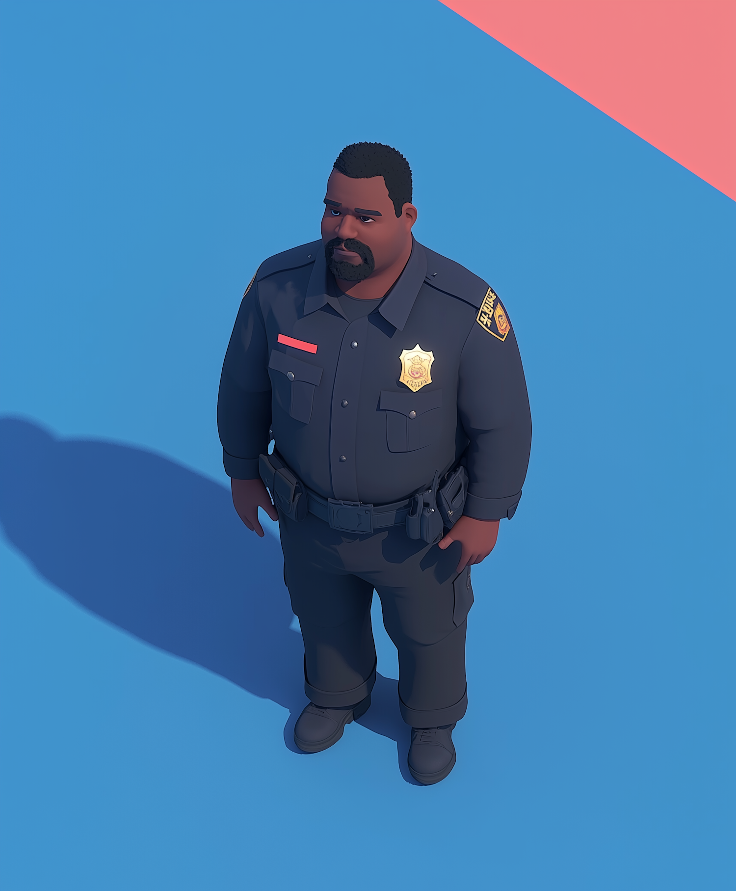 Stylized Police Officer Illustration