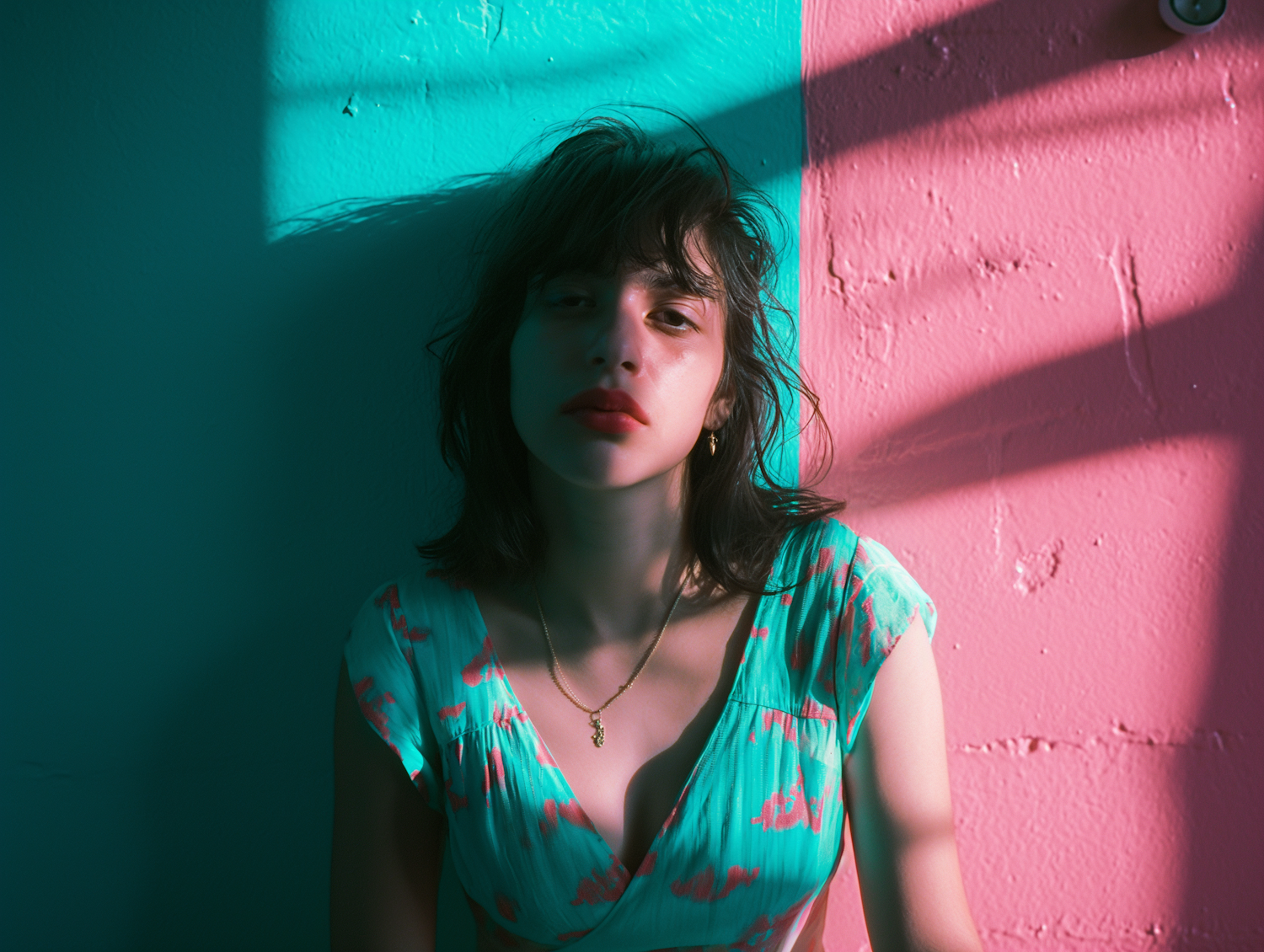 Serene Daydream in Turquoise and Pink