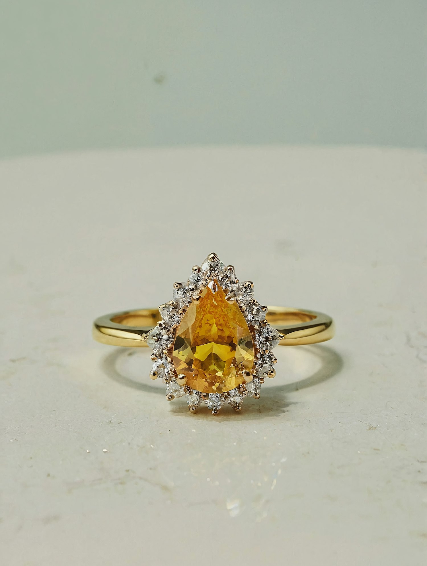 Elegant Yellow Gemstone Ring