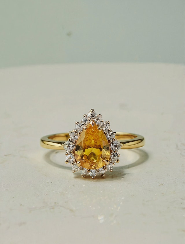 Elegant Yellow Gemstone Ring