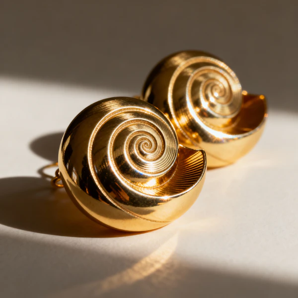 Golden Spiral Earrings