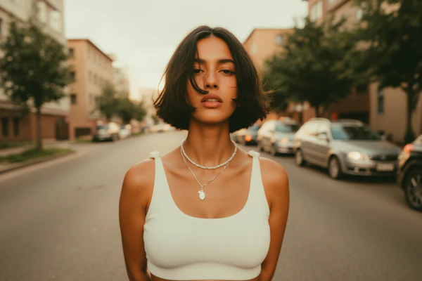 Woman on City Street