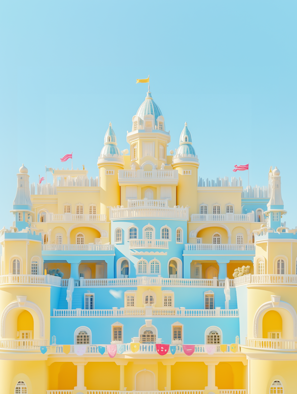 Whimsical Pastel Castle