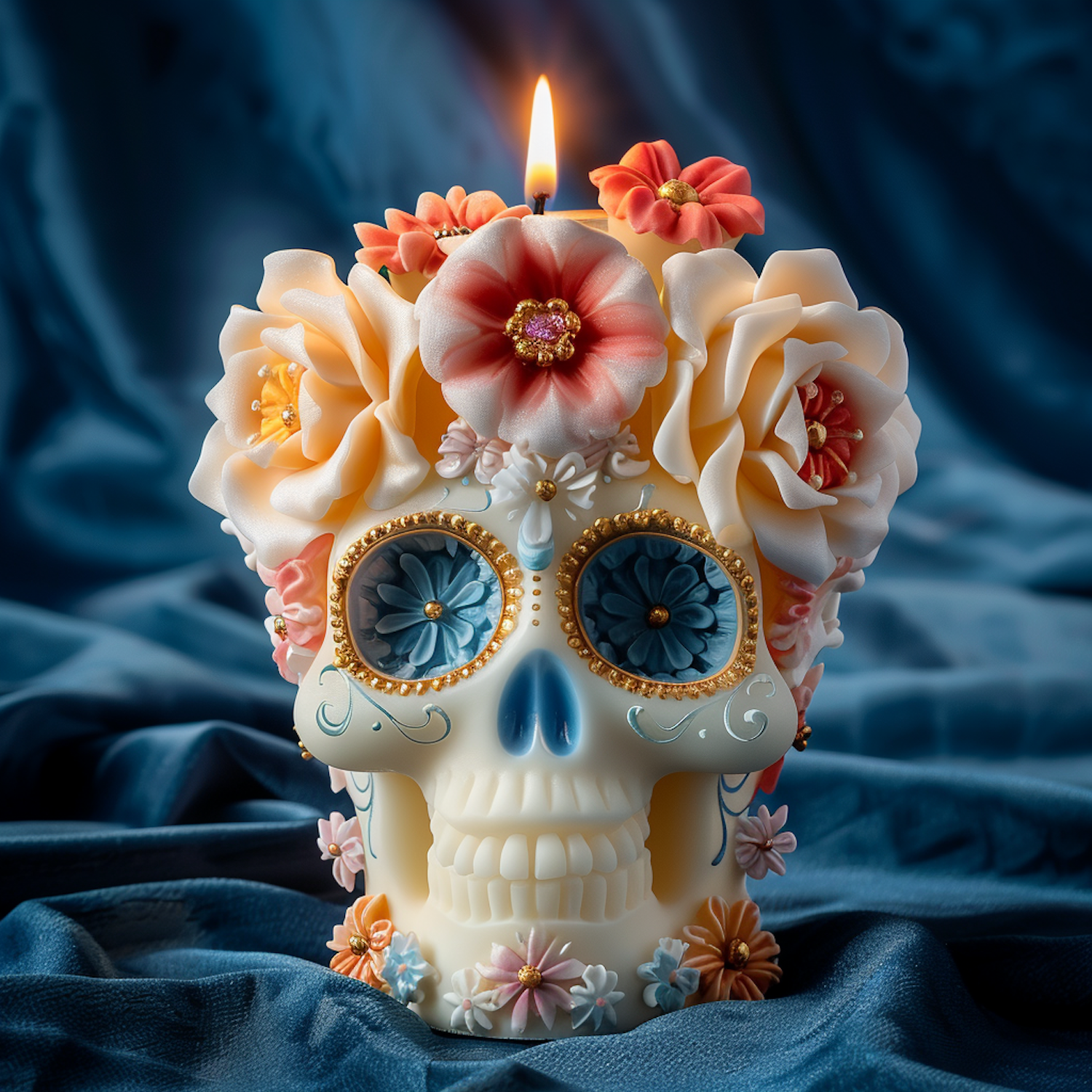 Día de los Muertos Decorated Skull