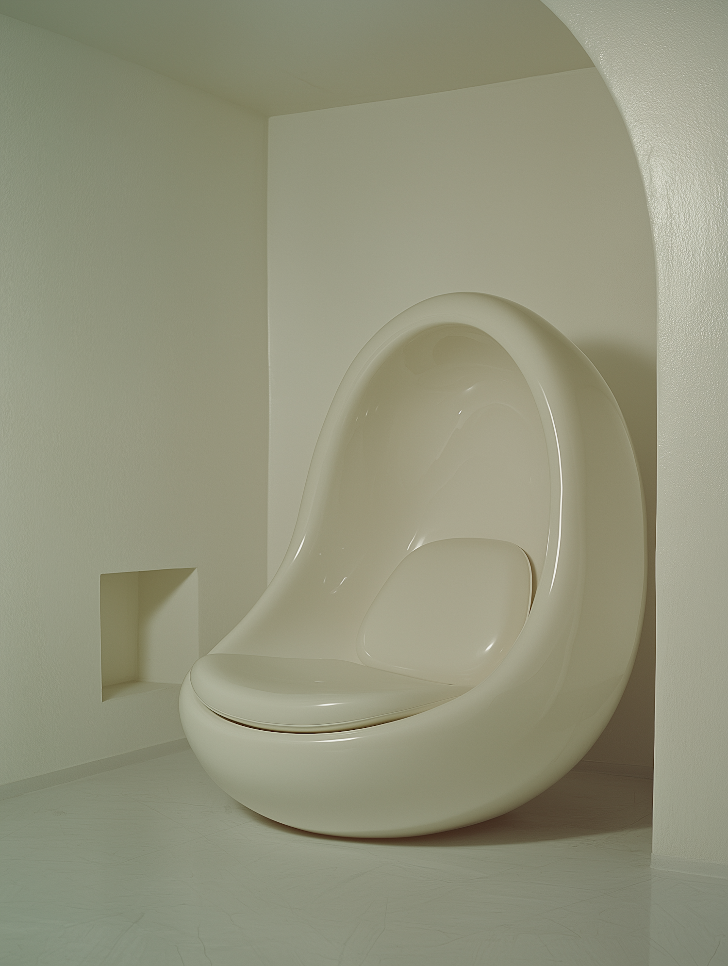 Modern Egg Chair in Minimalist Room