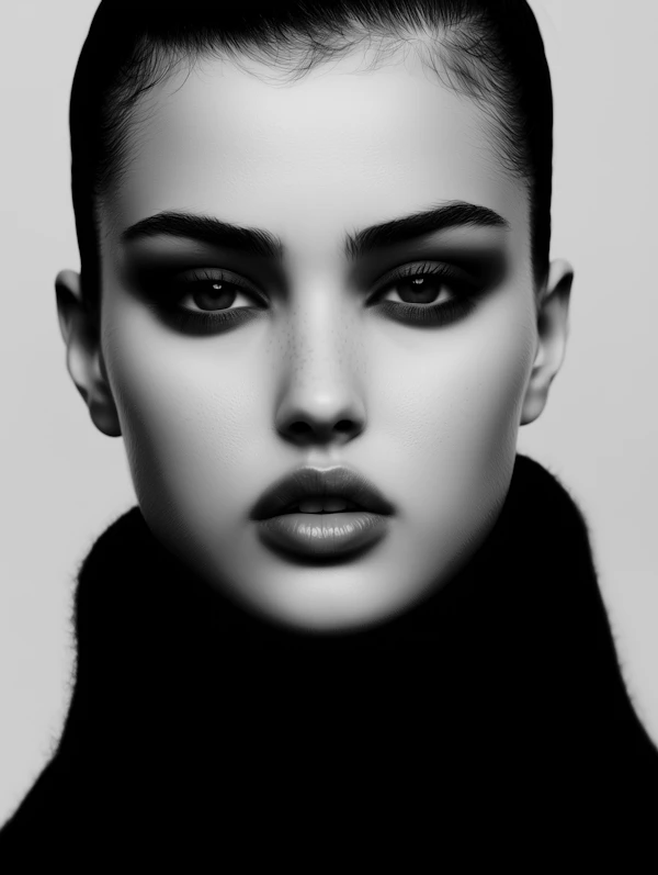 Intense Black and White Portrait