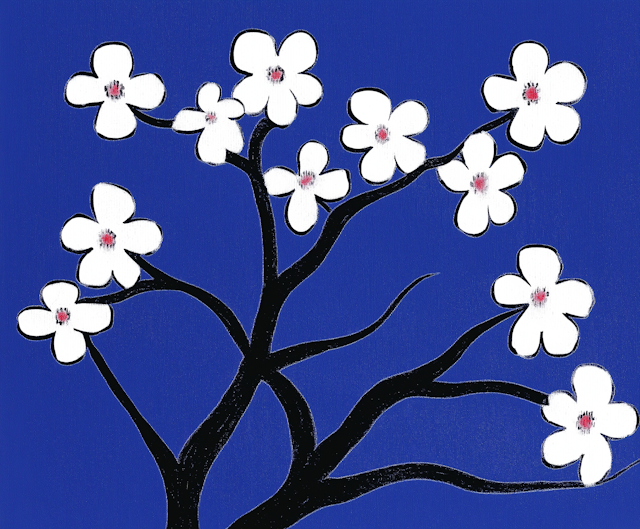 Stylized Flowering Tree Artwork