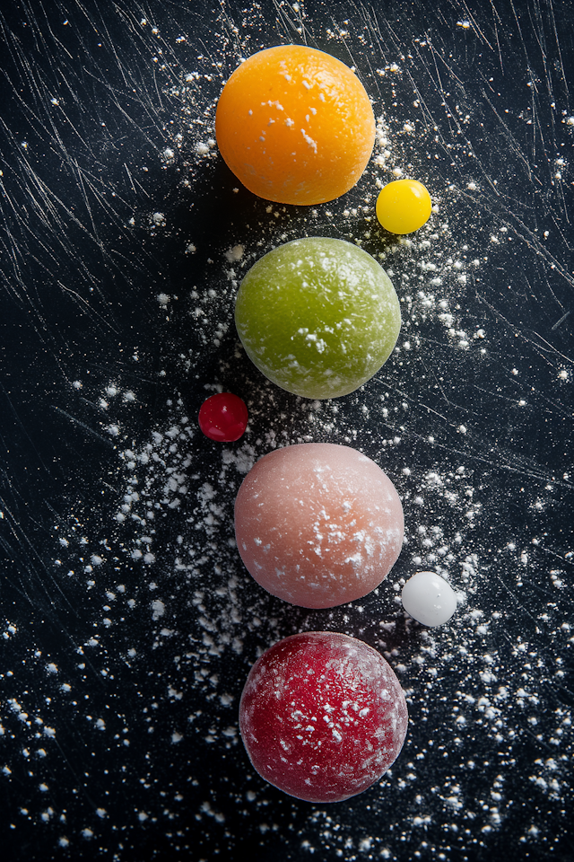 Colorful Mochi Ice Cream Assortment