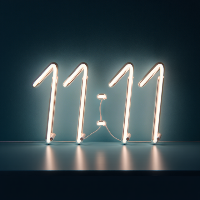 Neon 11:11 Sign