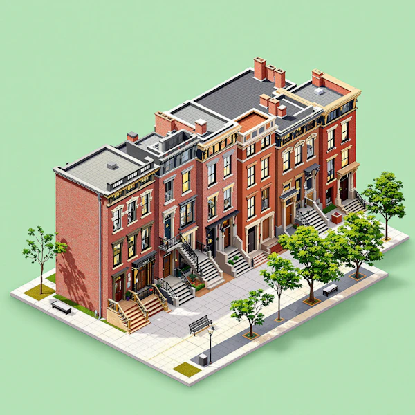 Isometric Urban Townhouses