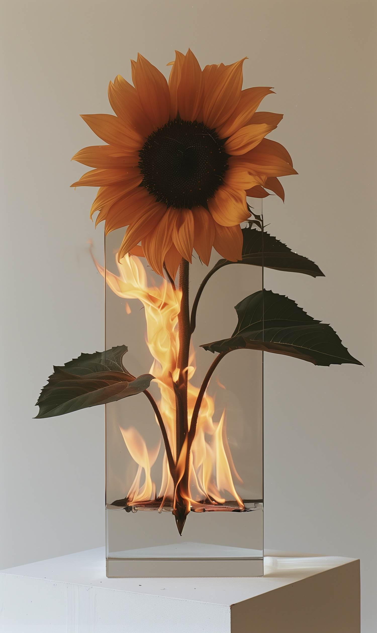 Sunflower in Flames