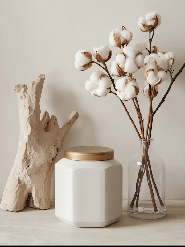 Minimalist Cotton Display