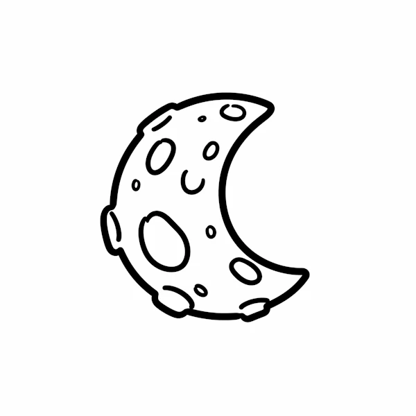 Smiling Crescent Moon