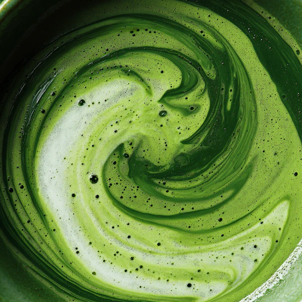 Swirling Matcha Art