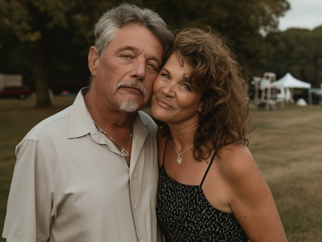 Affectionate Middle-Aged Couple Embrace