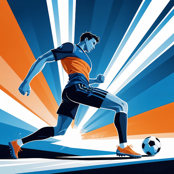 Dynamic Soccer Player Illustration