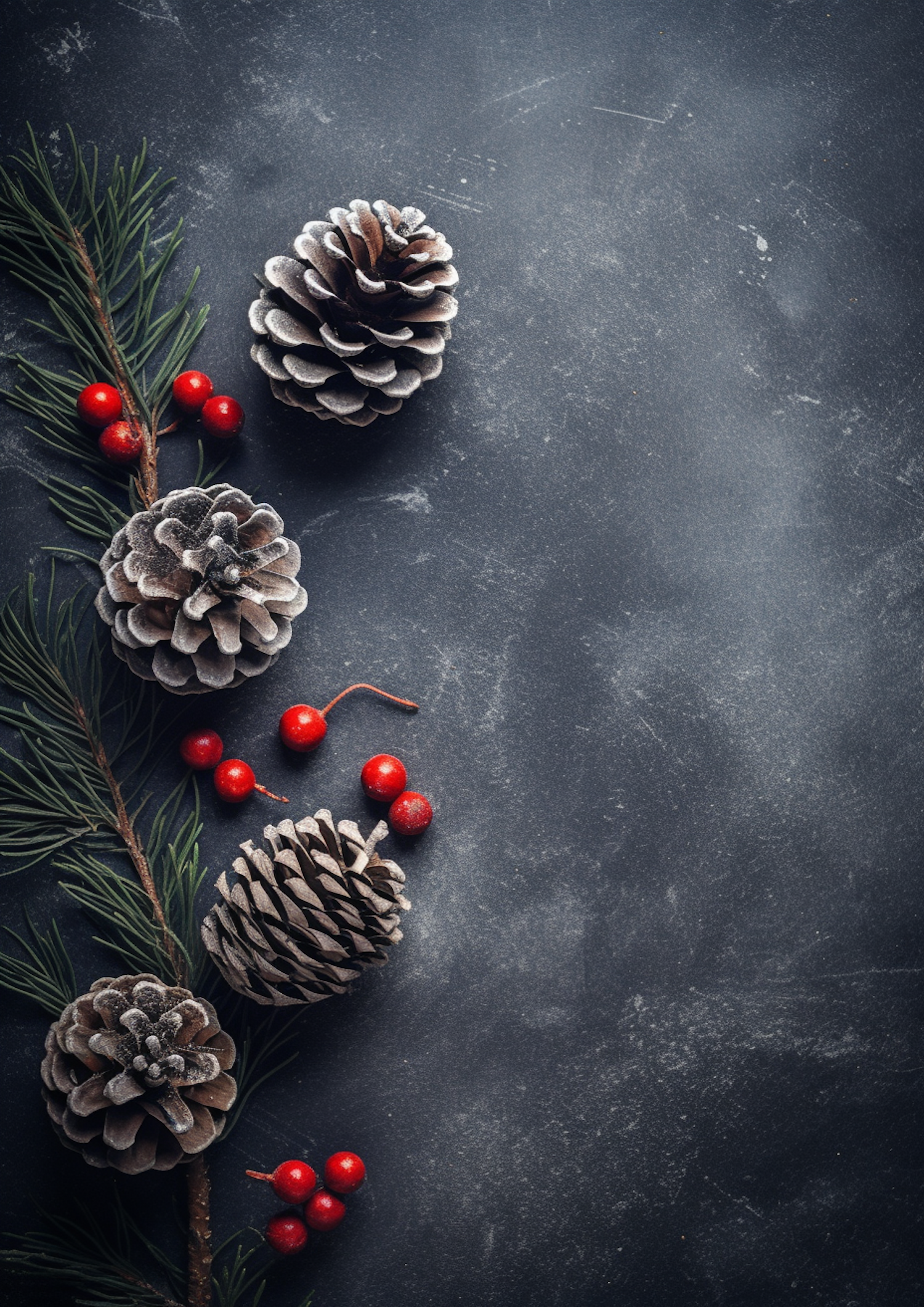 Winter's Touch: Pinecones and Berries