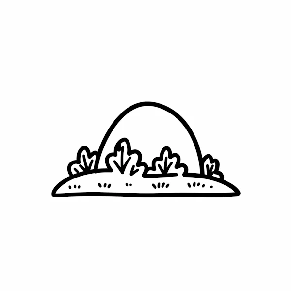 Minimalist Hill Drawing