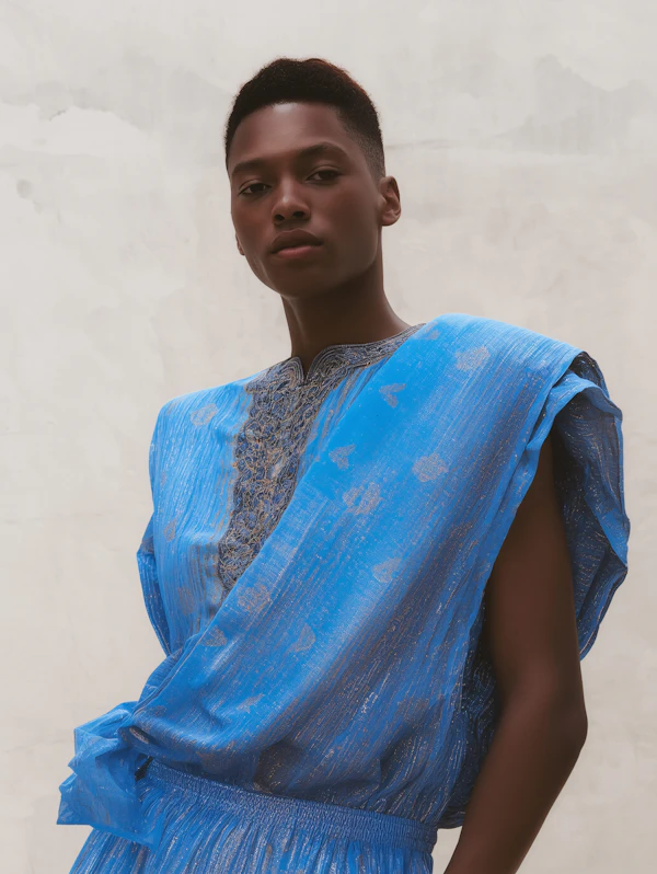 Elegant Blue Attire
