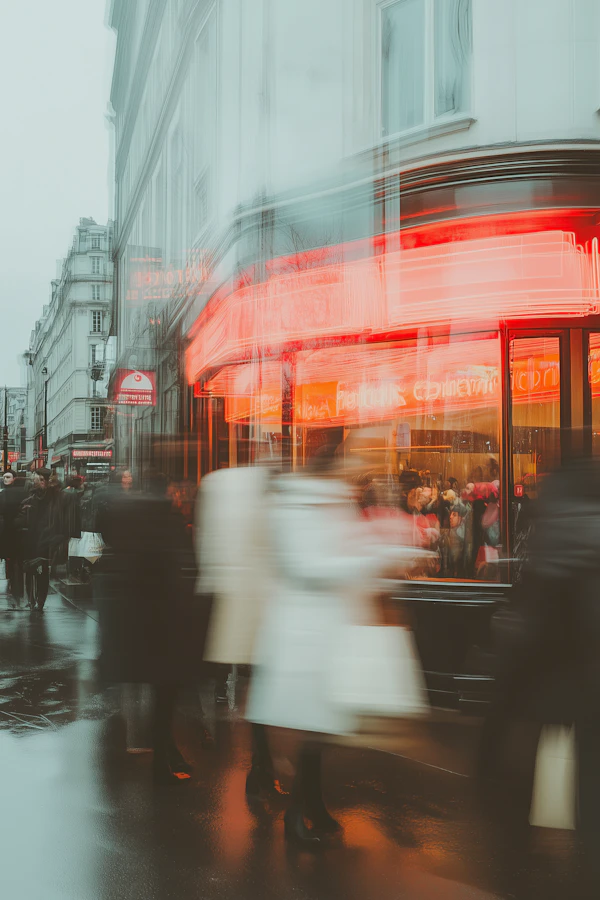 Urban Neon Street Scene