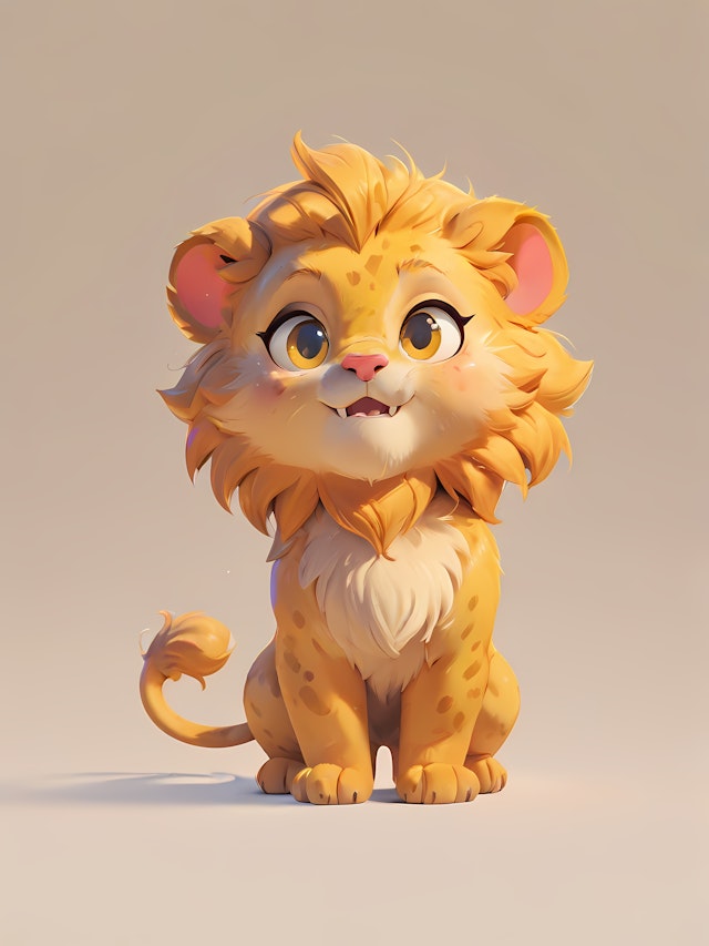 Adorable Lion Cub Art