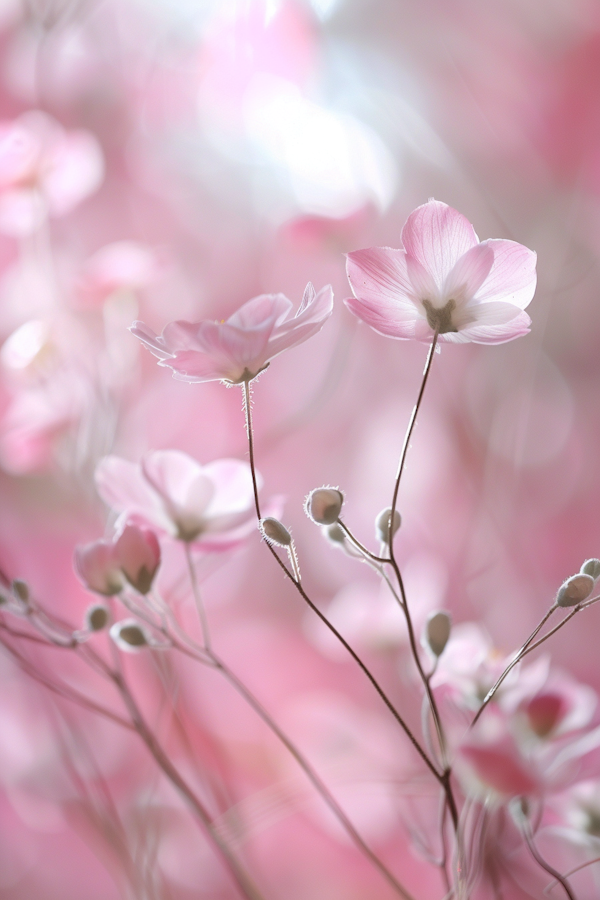 Ethereal Pink Flowers