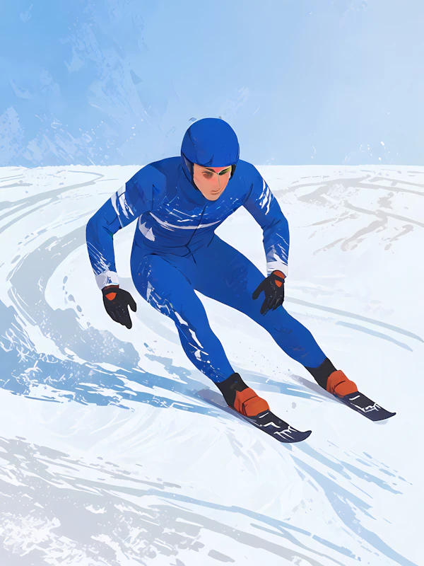 Skier in Action