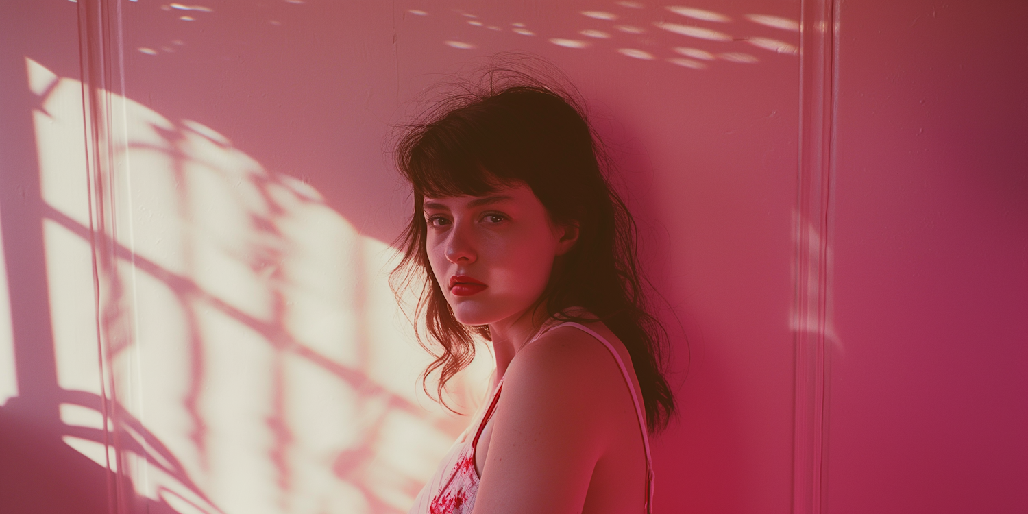 Cinematic Portrait of a Contemplative Young Woman