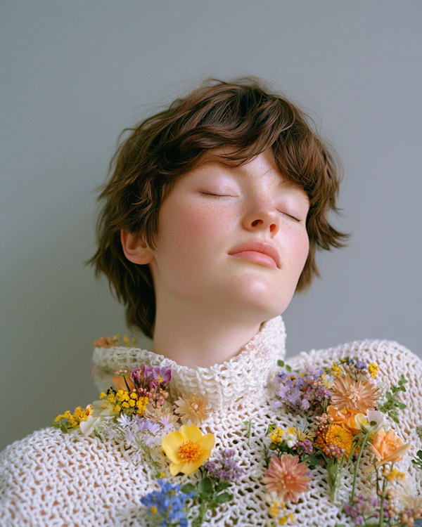Floral Serenity Portrait
