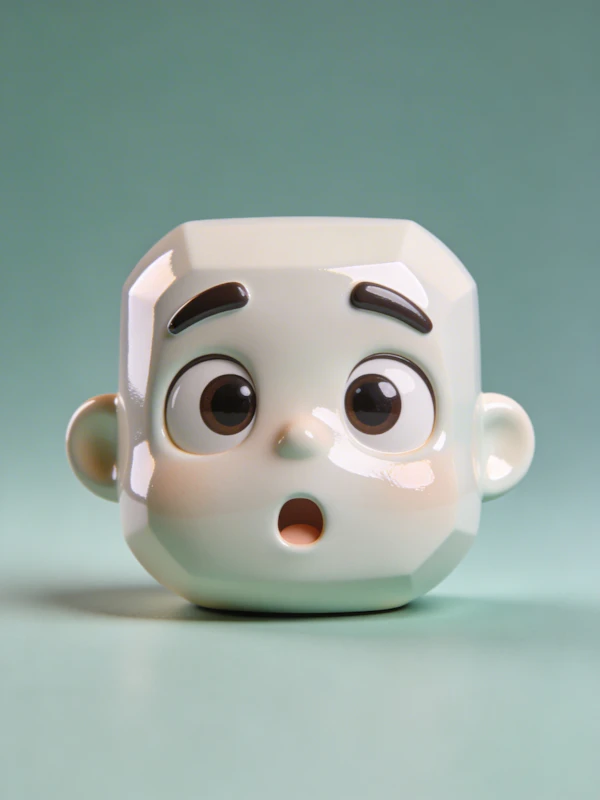 Stylized Ceramic Face