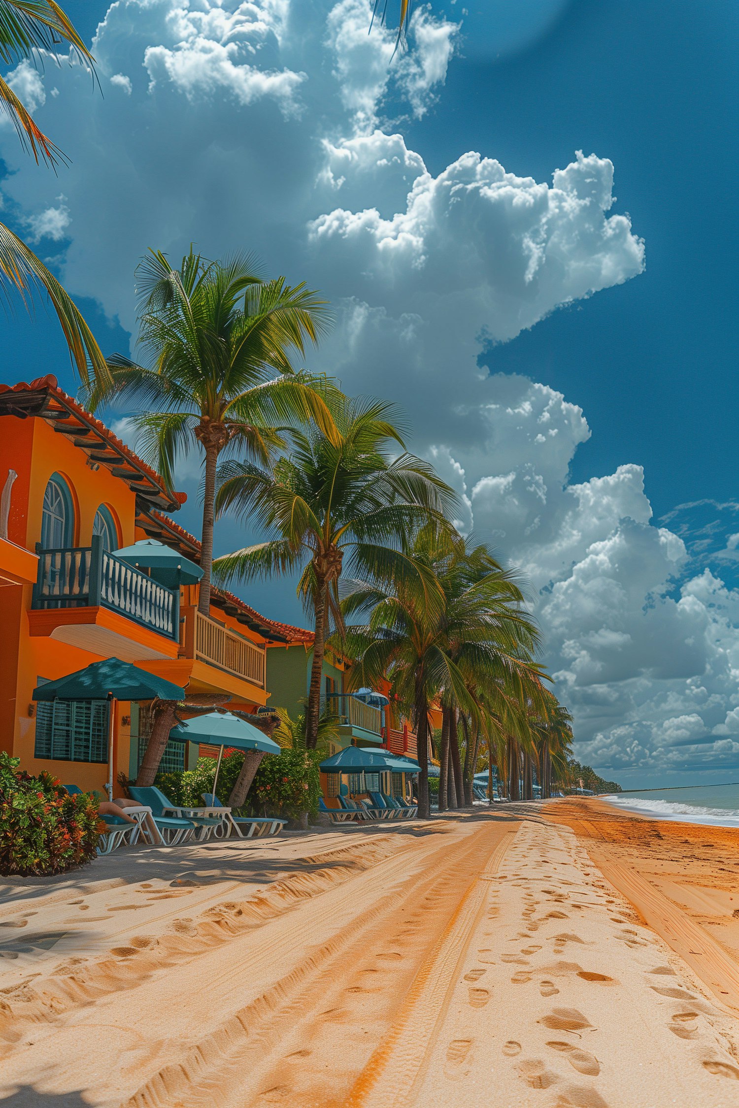 Colorful Beachfront Buildings