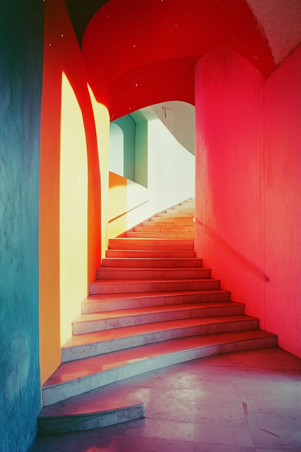Vibrant Colorful Staircase