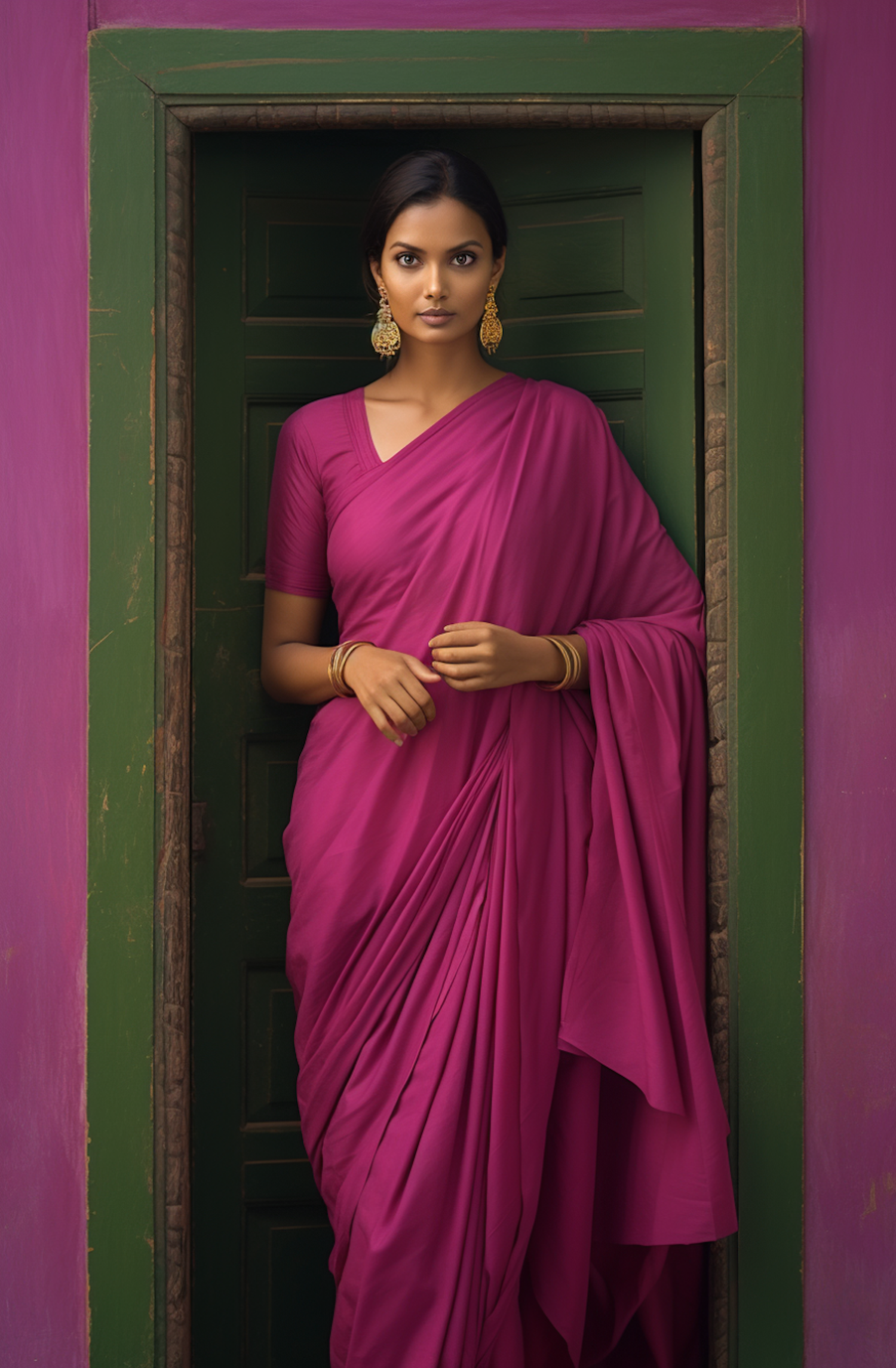 Serene Elegance in Magenta