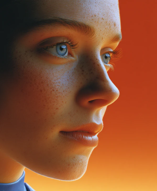 Freckled Side Profile