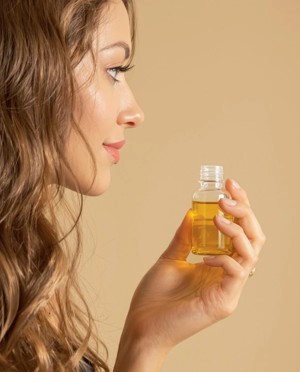 Woman with Glass Bottle