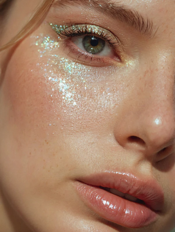 Glitter Makeup Close-Up